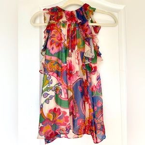 Zimmermann silk printed blouse size 1